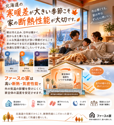 秋の寒暖差でわかる、本当に快適な家